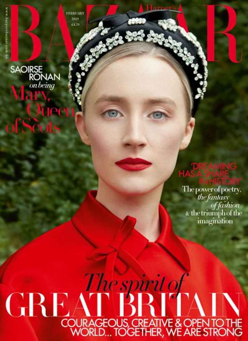 The full image of the cover featuring Saoirse Ronan