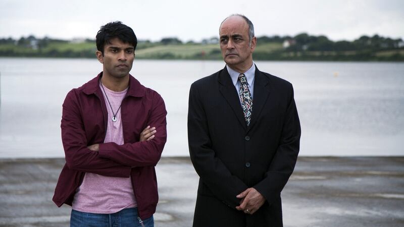 Malik with Nikesh Patel in Conor McDermottroe new comedy ‘Halal Daddy’