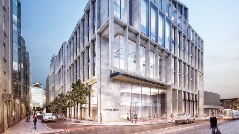 After: Model of modern block planned to replace Hawkins House