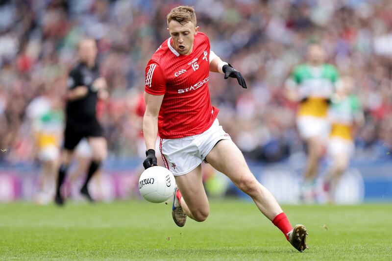 Louth's Ryan Burns. Photograph: Laszlo Geczo/Inpho