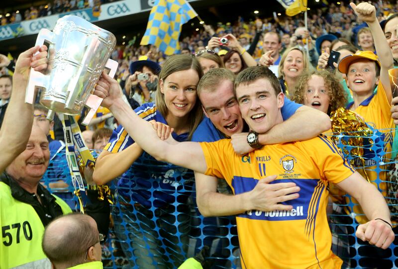 Clare's Tony Kelly celebrates with fans in 2013. Photograph: James Crombie/Inpho