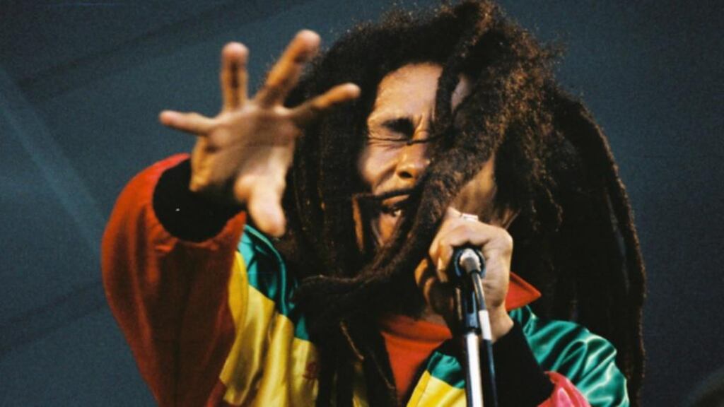 Live wire: Bob Marley onstage in London in 1980