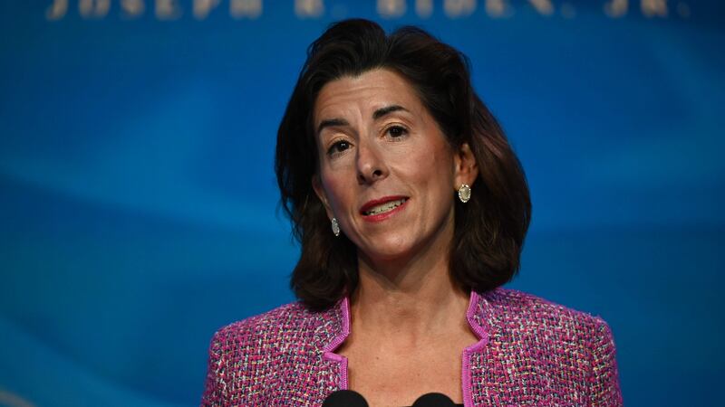 Gina Raimondo, nominee for secretary of commerce. Photograph: Jim Watson/AFP via Getty