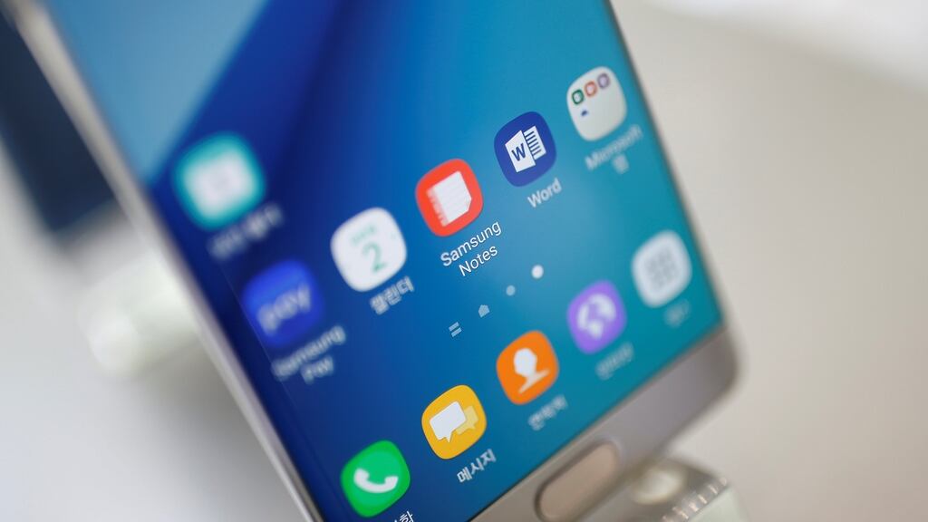 A Samsung Electronics’ Galaxy Note 7: the phone was due to go on sale in Ireland, and across Europe, on Friday and was to cost from €149 in Ireland. Photograph: Kim Hong-Ji/Reuters