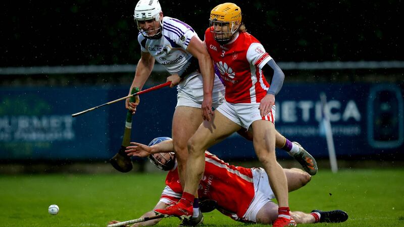 Cian O’Callaghan battles with Alex Considine. Photo: Ryan Byrne/Inpho