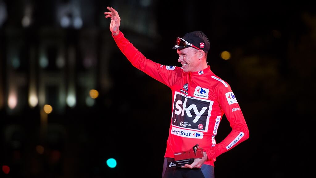 Chris Froome is in the Team Sky squad for the Giro d’Italia. Photograph: Denis Doyle/Getty