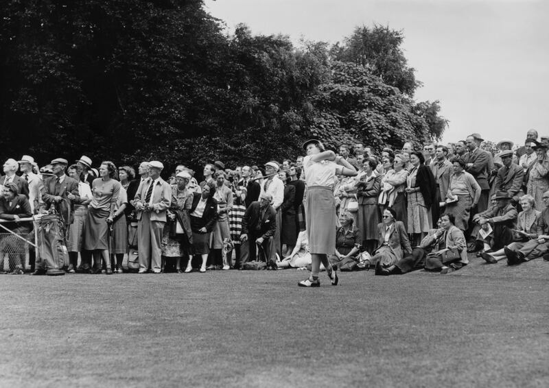 Betsy Rawls: won 55 professional tournaments including eight Majors, the first of which came in the US Women’s Open in 1951 at Wentworth in Surrey, England. Photograph: William Vanderson/ Fox Photos/Hulton Archive/Getty Images