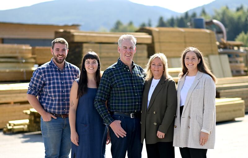 Timbertrove director Shirley Kelly with her husband Henry and their children Danielle, Ciara and Conor
