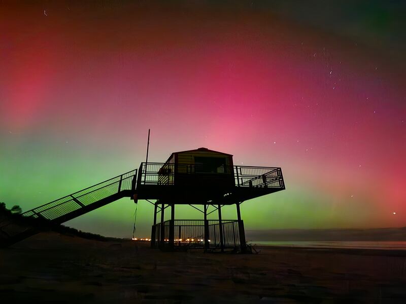 Northern Lights over Brittas Bay. Photograph: Colm Hennessy