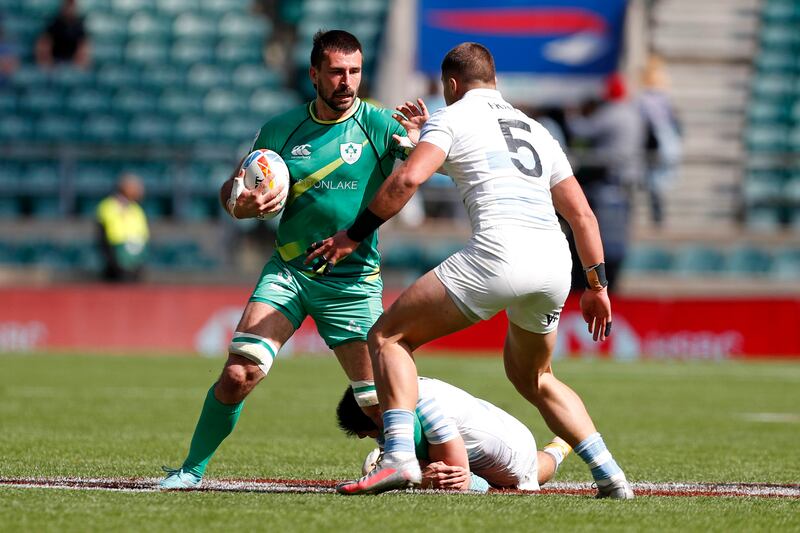 Harry McNulty against Argentina at Twickenham, London, in May 2023. Photograph: Martin Seras Lima/Inpho
