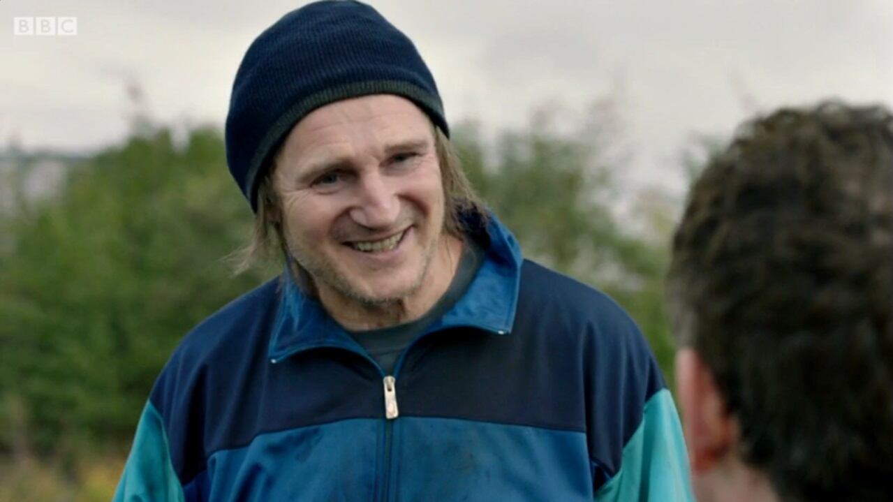 God: In a 2014 episode of sitcom, Rev, Tom Hollander’s clergyman in crisis is comforted by a tramp who knows his name and may be God. He is, of course, Liam Neeson.