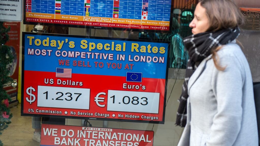 Earlier on Wednesday, the UK currency had been sitting close to a 20-month low against the dollar and the euro. Photograph: Getty