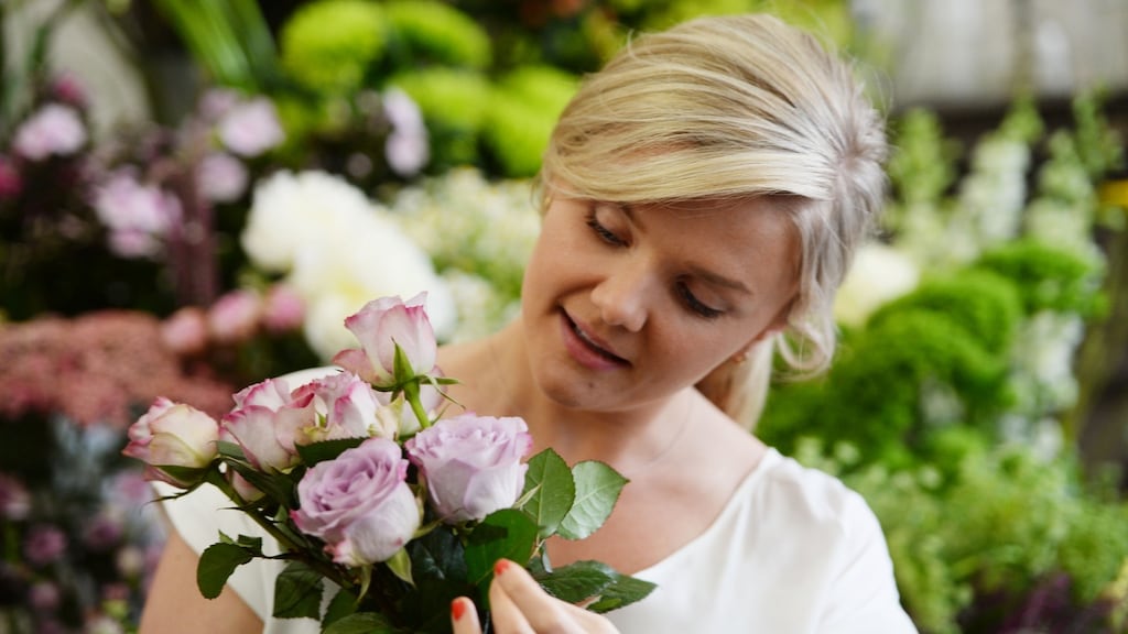 Dominique McMullan at the Garden Flower Shop in Powerscourt Town House Centre. Photograph: Alan Betson