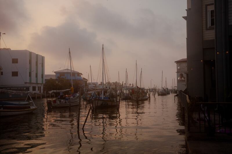 The waterfront in Belize City. Photograph: Natalie Keyssar/New York Times