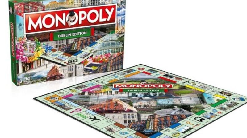 In the new version of the game, well-known landmarks including the Ha’penny Bridge stand alongside commercial enterprises such as the Nord Anglia International School, the restaurant chain Freshly Chopped and Maxwell Photography. Photograph: Hasbro/PA Wire