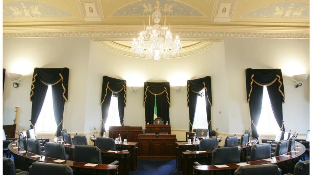 The Seanad chamber. “The Government decision this week to allow the Seanad Reform Bill 2013 to pass to committee stage without a vote arose for reasons of realpolitik rather than from any commitment to reform.” Photograph: Alan Betson