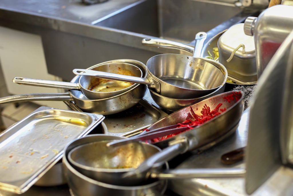 Dirt on walls, equipment and surfaces of kitchens were among the reasons cited for ten enforcement orders served by the Food Safety Authority of Ireland (FSAI) last month. Photograph: iStock