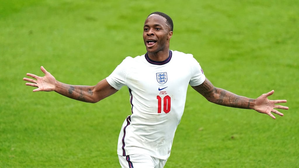 Raheem Sterling, Harry Maguire and Kyle Walker have been named in the Euro 2020 team of the tournament. Photo: Mike Egerton/PA Wire