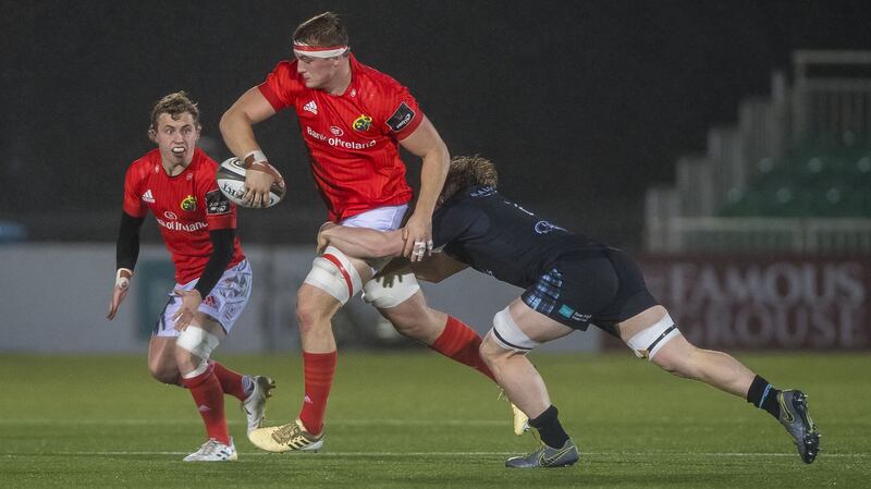 Gavin Coombes has scored six tries in five games for Munster. Photograph: Craig Watson/Inpho