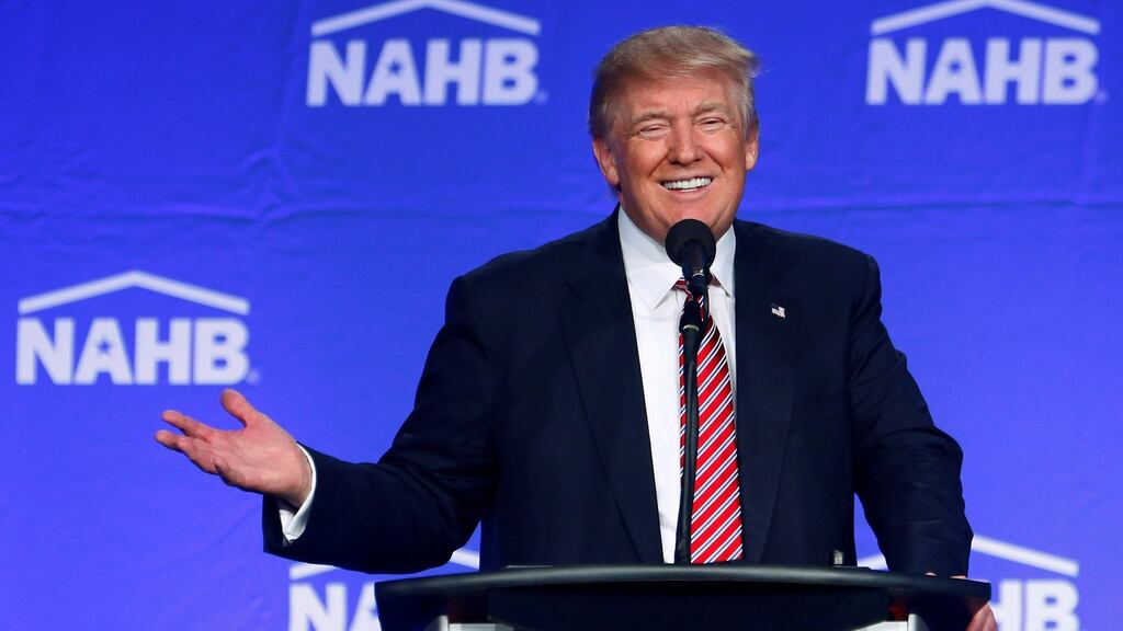 Big spender: Republican US presidential nominee Donald Trump speaking at an event in Miami, Florida. Photograph: Eric Thayer/Reuters