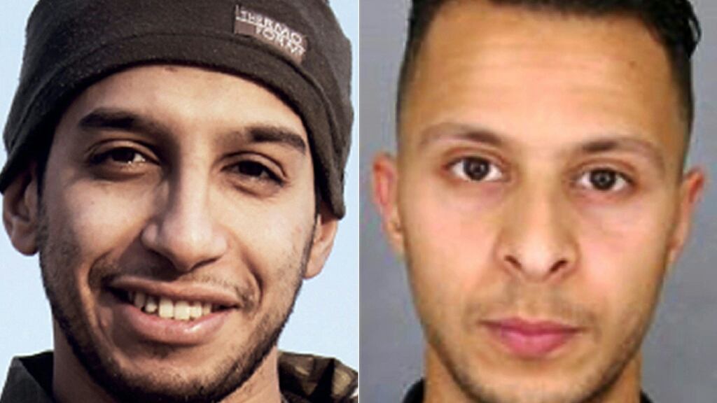 Abdelhamid Abaaoud and Abdeslam Salah: Each time a jihadist arrived in a safe house, the refrigerator was full and a tablet with an internet connection waited for him. Photographs: AFP / Dabiq and Police Nationale/AFP/Getty Images