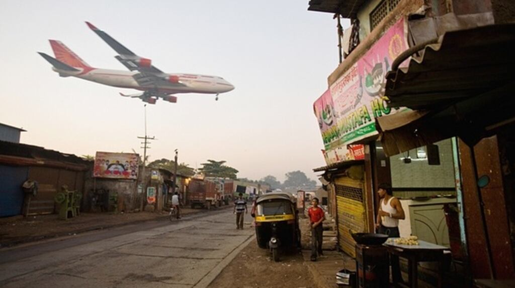The technician died after being sucked into the engine as the plane pushed back for takeoff at Mumbai airport. Photograph: Getty