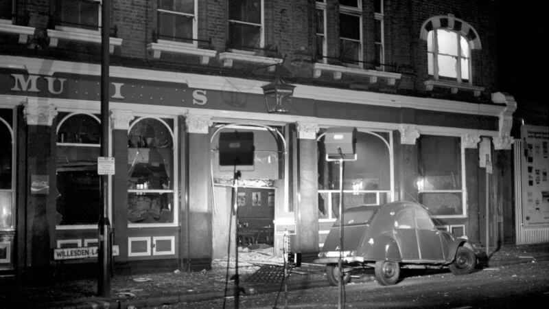 Biddy Mulligan’s pub in Kilburn, London, was bombed by the UDA in December 1975. Photograph: Mirrorpix via Getty Images