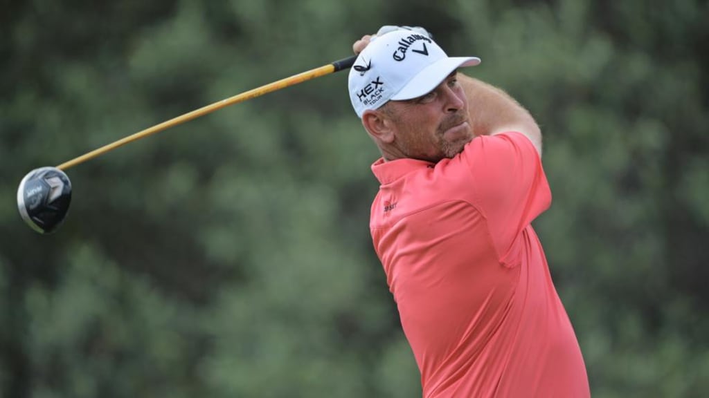 Thomas Bjorn of Denmark hits a drive on the 18th hole en route to victory yesterday in the Nedbank Golf Challenge at Gary Player CC in Sun City, South Africa. Photo: Stuart Franklin/Getty Images