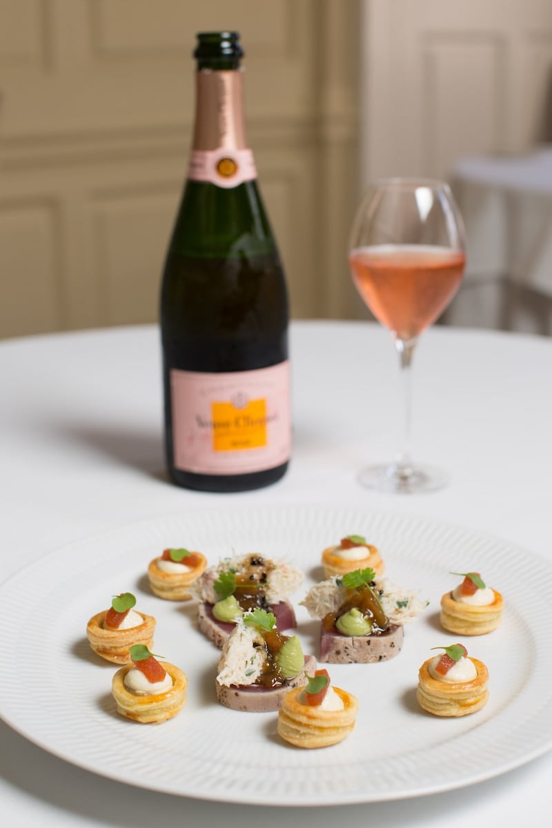 Food and Champagne pairings at Residence, St Stephen’s Green, Dublin. Photograph: Kenneth O’Halloran