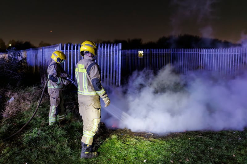 Crews from Tallaght Fire Station attend a small fire. Photograph: Dan Dennison