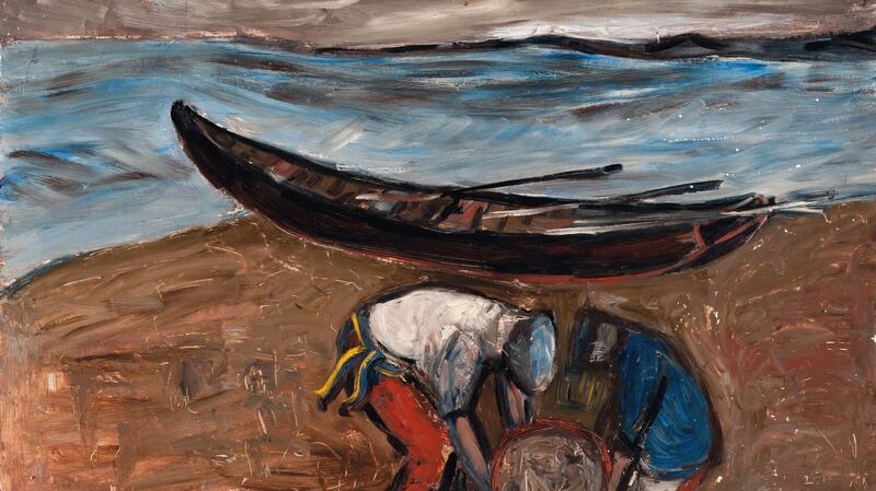 Currach, Clare Island, by Tony O’Malley
