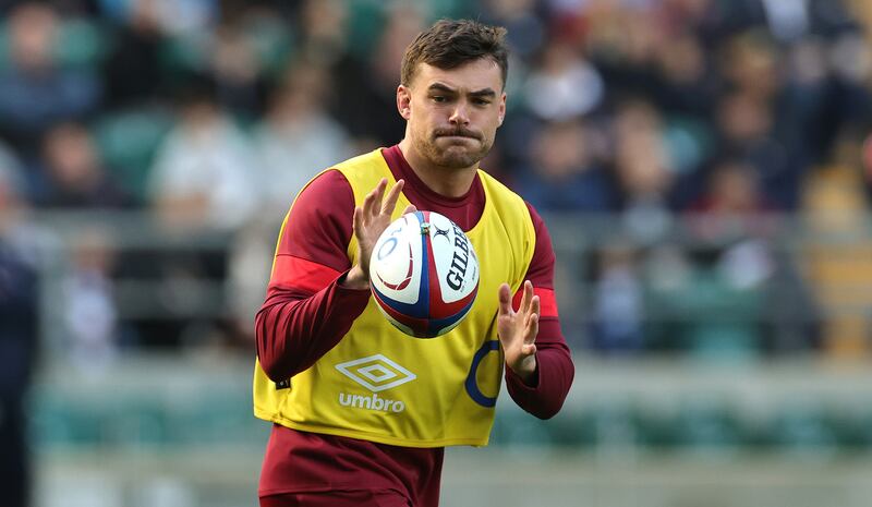 George Furbank in training at Twickenham. Photograph: David Rogers/Getty