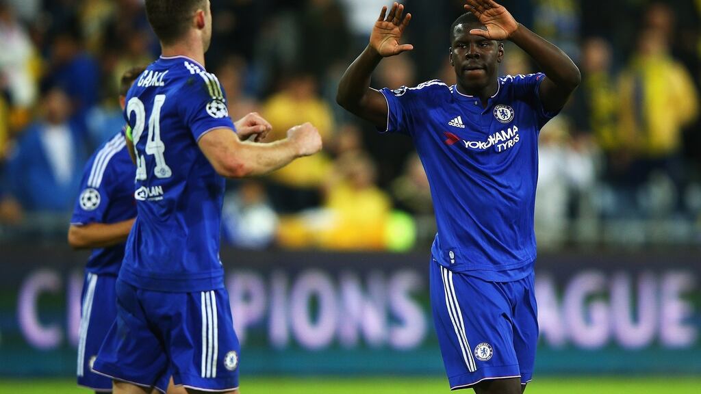 Gary Cahill and Kurt Zouma both scored for Chelsea in their 4-0 win over Maccabi Tel-Aviv. Photograph: Getty