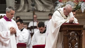 Pope compares journey of Mary and Joseph to plight of migrants at Christmas Mass