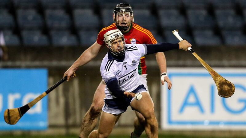 Dublin goalkeeper Alan Nolan gets his hurls from Colm Foley’s 65 Hurls, based in the city. Photograph: Laszlo Geczo/Inpho