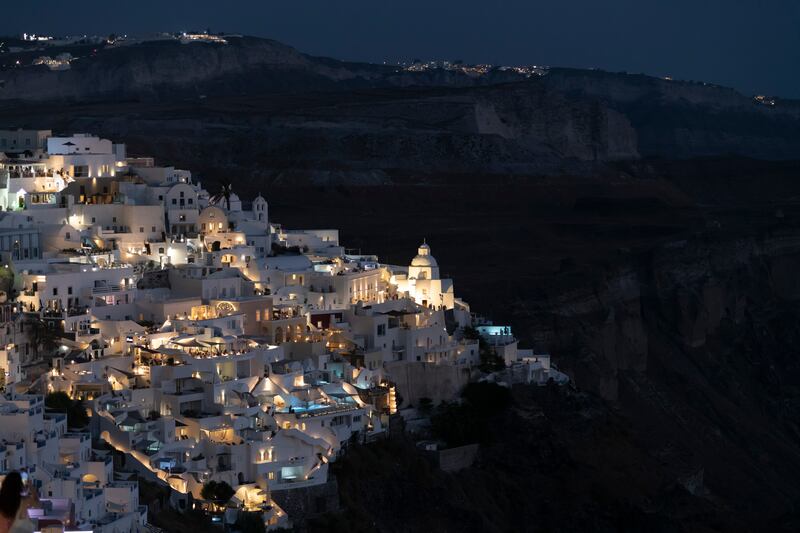 Santorini is one of the Cycladic islands being impacted by over-building. Photograph: Maria Mavropoulou/New York Times