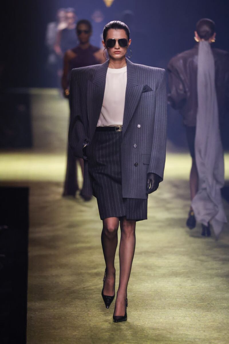 Saint Laurent Fall/Winter 2023-2024 show in Paris, France. Photograph: Peter White/Getty Images