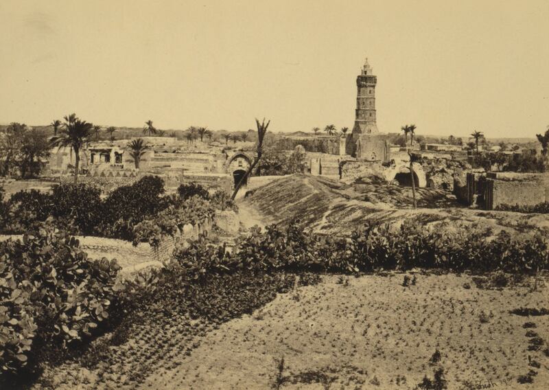 A view of the Great Omari Mosque and the surrounding fields in 1862. Photograph: Francis Frith/Library of Congress via The New York Times