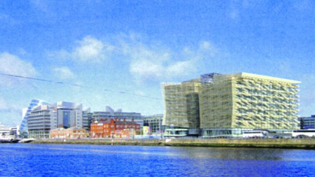 Image of what the new Central Bank headquarters on Dublin’s docks will look like.