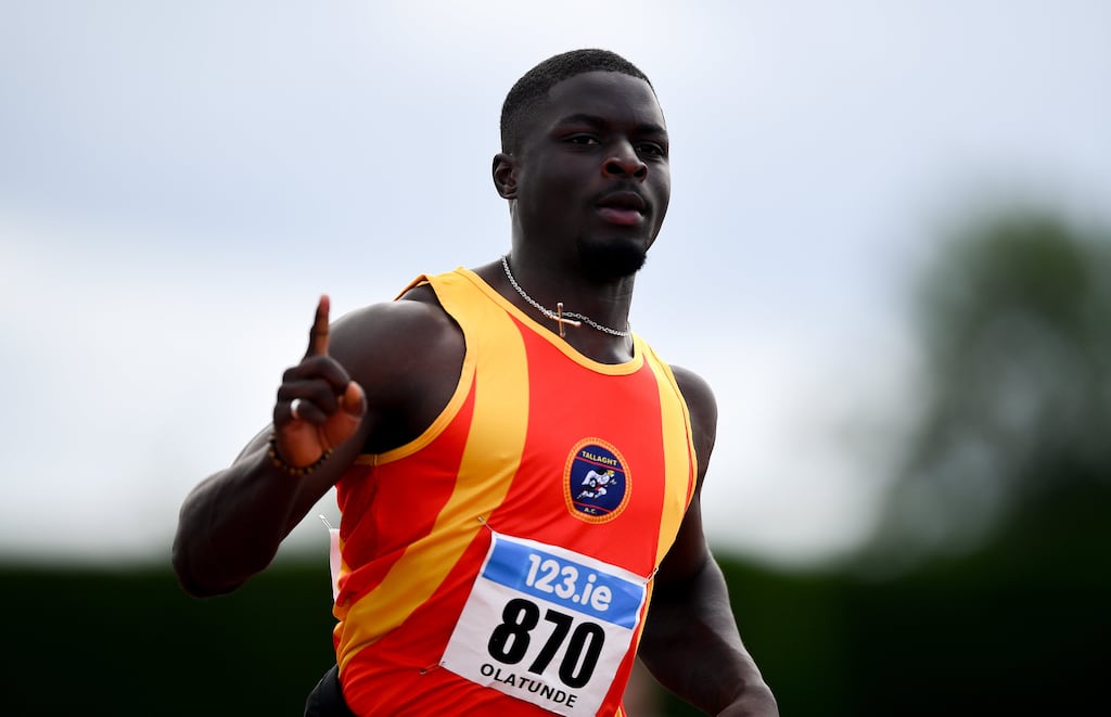 Israel Olatunde, one of four on the team. Photograph: Tyler Miller/Sportsfile