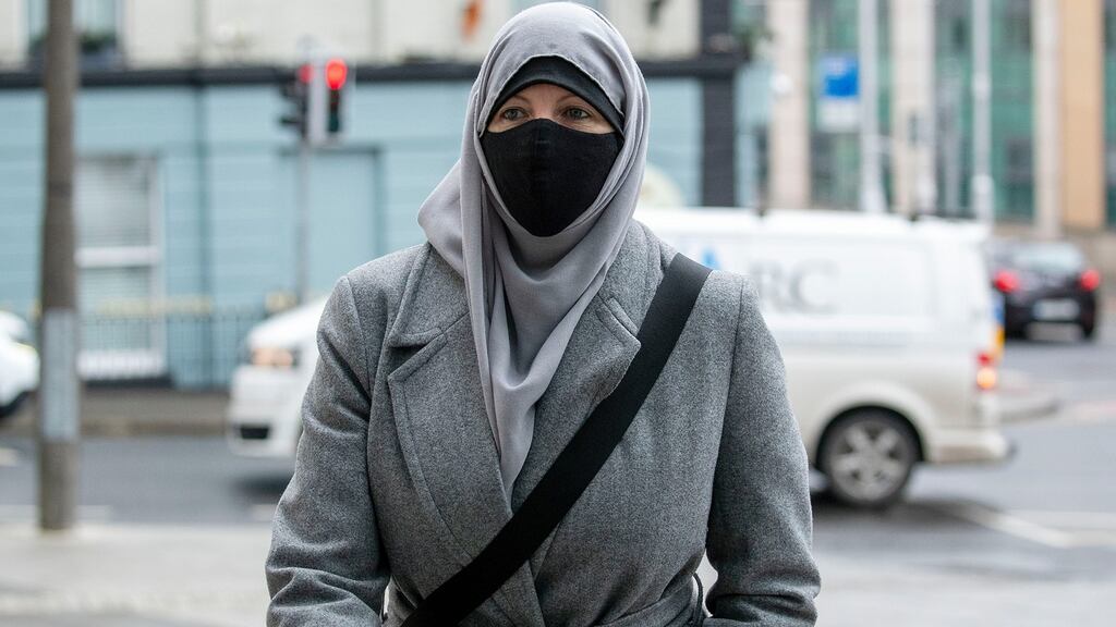 Lisa Smith (39), from Dundalk, Co Louth, arriving at the Special Criminal Court on Monday where her trial continues. Photograph: Collins Courts