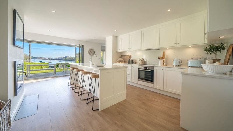 Bi-fold doors allow best views of the water