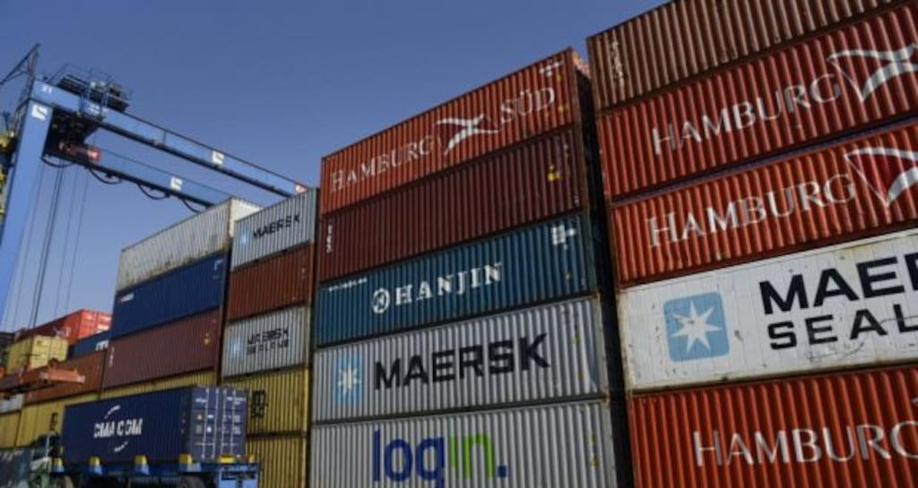 The seasonally adjusted trade surplus fell by 46 per cent in July, the figures show