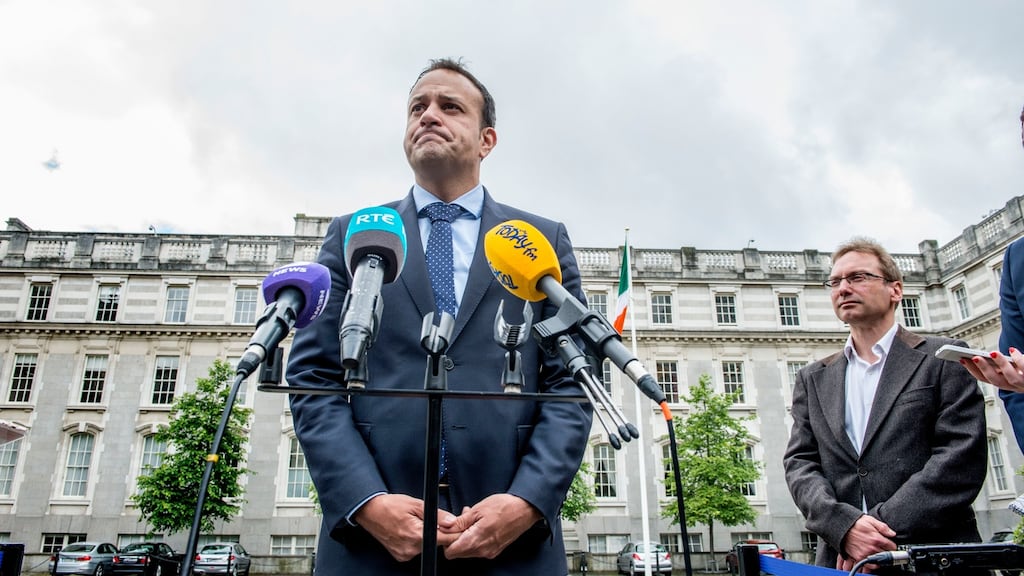 Fine Gael leader Leo Varadkar: intends to increase capital investment in preference to leaving money sit in a fund. A big expansion in roads, schools, public transport, broadband and housing is emerging as a key theme. Photograph: Brenda Fitzsimons