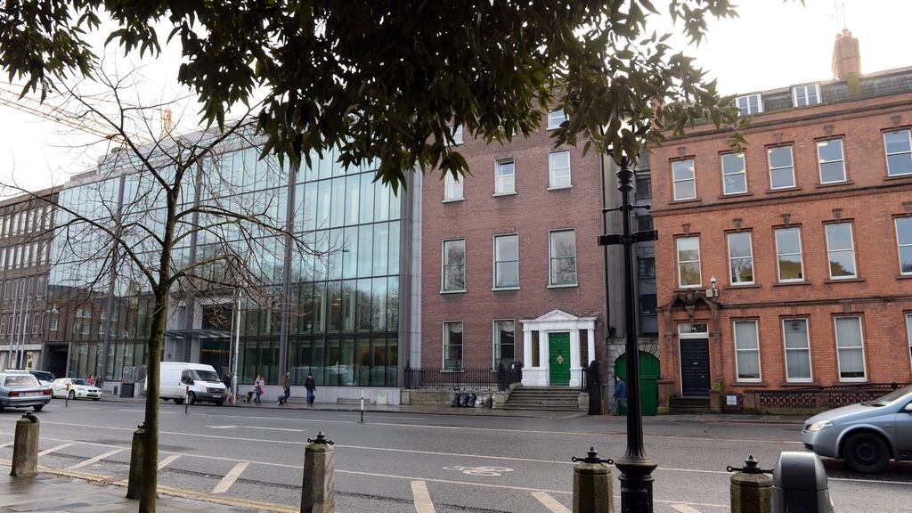 Loreto Hall (with the green door) on St Stephens Green, Dublin: there are proposals to put a nine-story structure behind it. Photograph: Eric Luke