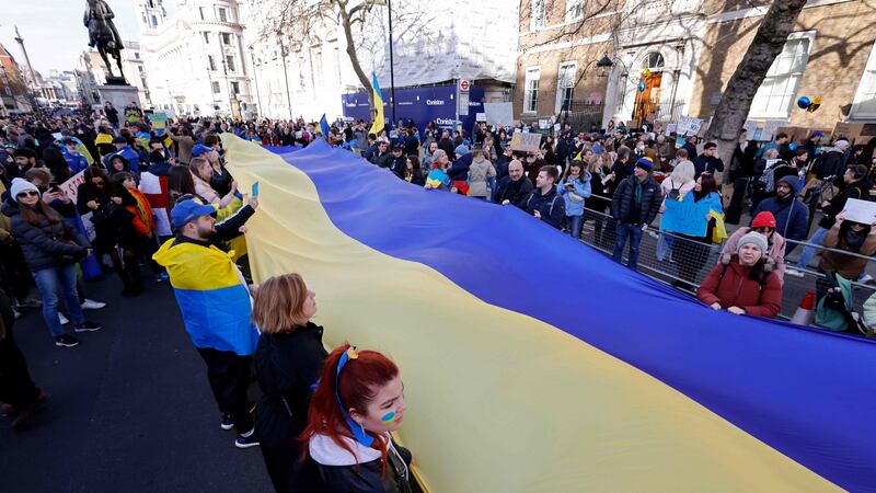 Protest in central London. Photograph: Tolga Akmen/AFP via Getty