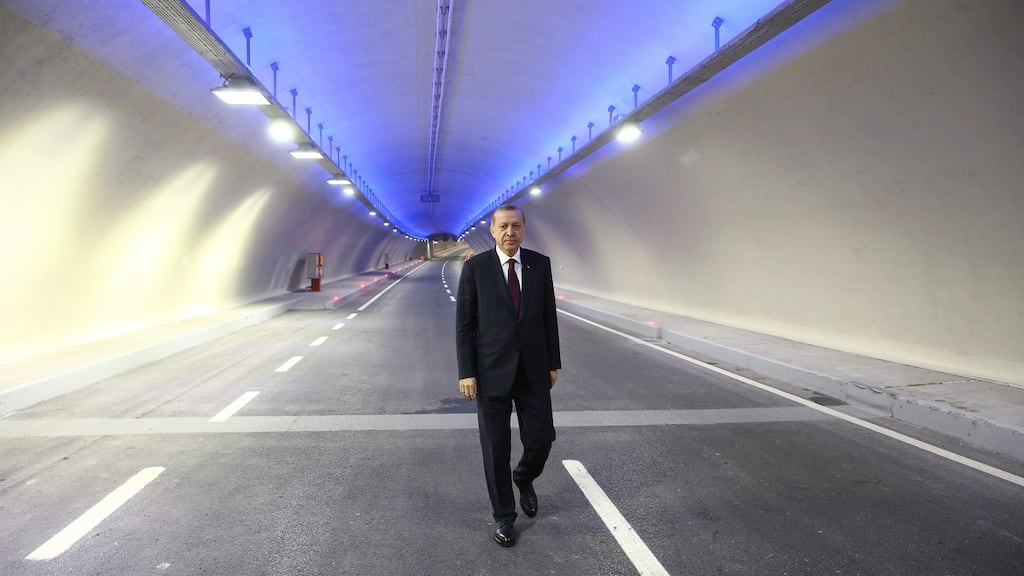 Turkish president Recep Tayyip Erdogan said in December: I am saying I am against high interest rates, and I will continue to say it. Inflation cannot fall in a country with high interest rates.” Photograph: Yasin Bulbul/Anadolu Agency/Getty Images