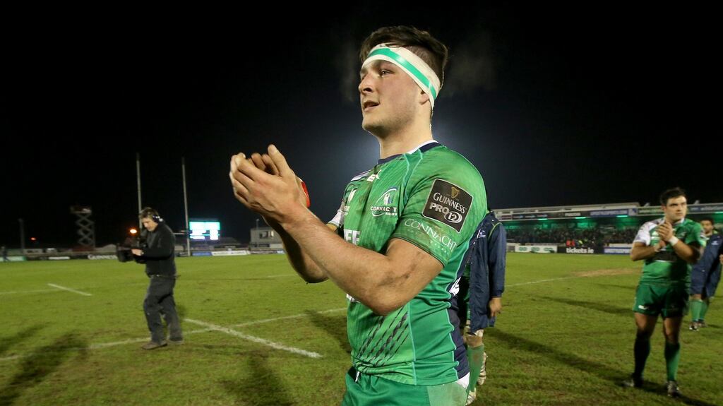 James Connolly has grabbed his chance with both hands as Connacht coach Pat Lam has been forced to look to the province’s academy. Photograph: Ryan Byrne/Inpho
