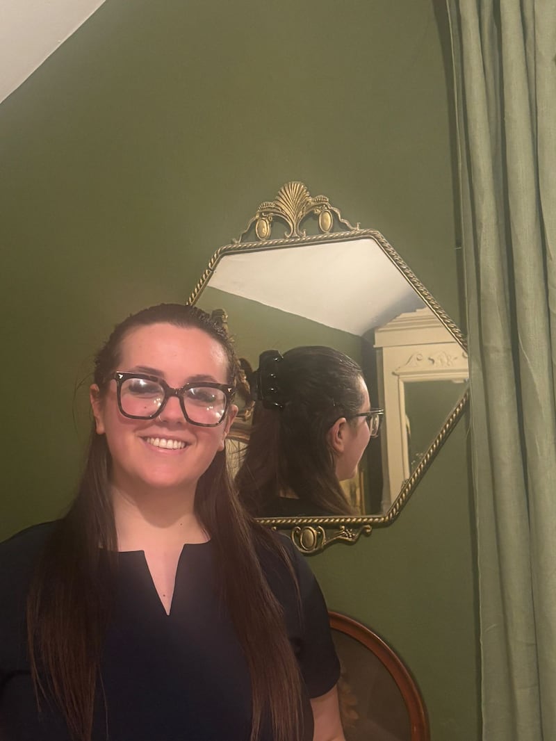 Alice Murphy with her beloved vintage mirror