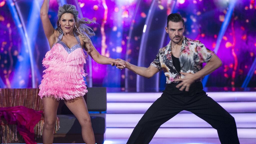 Erin McGregor, with pro dancer Ryan McShane, bows out of Dancing with the Stars. Photograph: Kyran O’Brien